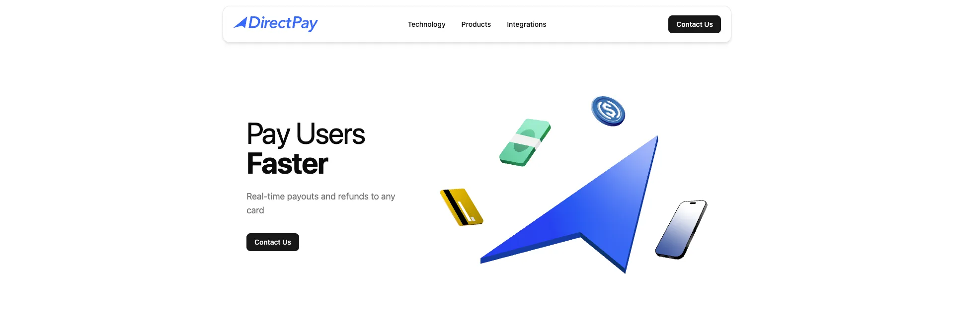 DirectPay landing page