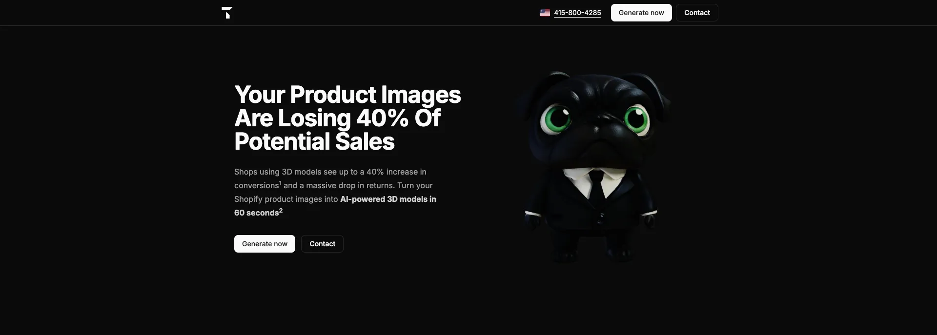 AI Shopify 3D model suite